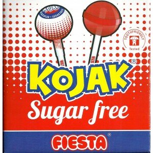 Sucette Kojak Cerise Acide Sans Sucre